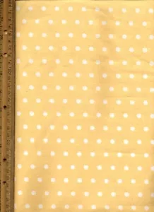 Spring Yellow and White polka dots quilt Quilting Fabric by half yard - Picture 1 of 1