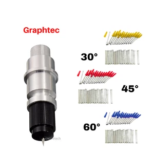 Graphtec CB09 Silhouette Cameo Craftrobo Plotter Holder +5pc Vinyl Cutter Blades - Picture 1 of 11