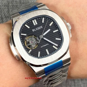Orologio Da Uomo Quadrato 40MM Bliger Quadrante Nero Giappone NH38A Automatico Vetro Zaffiro - Foto 1 di 20
