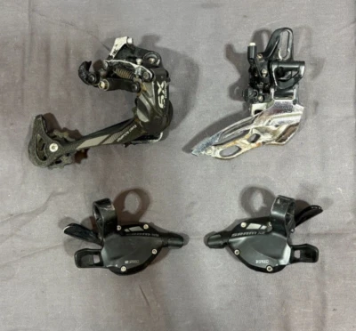 SRAM X5 3x10 Speed Shifters X9 Long Cage Carbon Rear X5 Direct Mount Derailleurs - Image 1 of 4