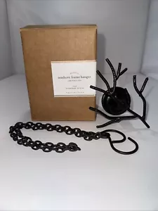 Pottery Barn Coral Seashore Picture Frame Hanger W/ Chain 2 Pc Antique Bronze - Picture 1 of 6