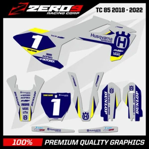 Custom MX Graphics Kit: HUSQVARNA Motocross Graphics TC85 LEGION GRY/BLU - Picture 1 of 7