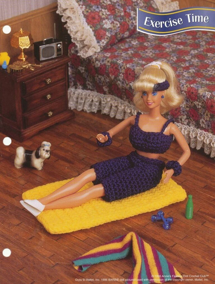 NEW ANNIES EXERCISE TIME FASHION DOLL CROCHET CLUB OOP 1996 - Image 1 of 1