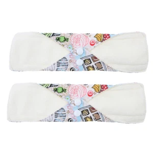 2 Pcs Reusable Washable Sanitary Towels Bamboo Cloth Menstrual Pads for Women - Picture 1 of 6