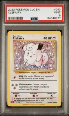 PSA 9 MINT Clefairy 013/034 CLC Classic Box Holo Rare Pokémon Trading CG 2023 - Image 1 of 2