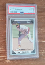 1991 Leaf #101 Rickey Henderson PSA 10 Oakland Athletics (B)