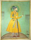 Ancien Moghol Empereur King Shah-Jahan Portrait Peinture Main Miniature Art