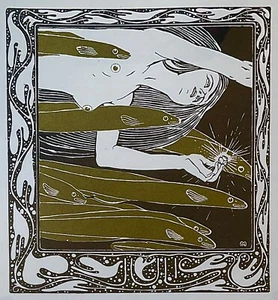Koloman MOSER (1868-1918), Siebdruck, Akt Symbolist Curiosa WIENER SEZESSION - Bild 1 von 12