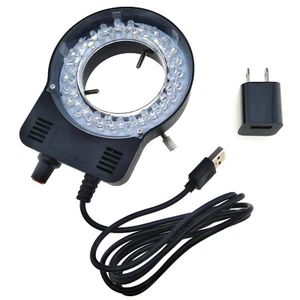 Interruptor iluminador LED 52 luz anillo microscopio alimentado por USB montaje de diámetro de 2,36" - Imagen 1 de 11