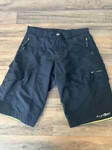 Men’s Funkier Cycling Board Shorts Padded Black XL Cargo Pockets - Picture 1 of 13