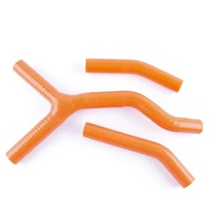 Orange Silicone Radiator Coolant Hose Pipe Kit For KTM 125SX 200SX 2003-2006 - Picture 1 of 10