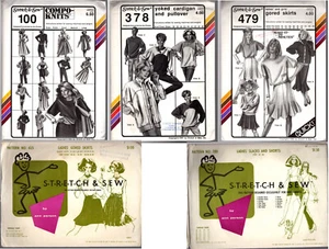 SALE: Vintage Schnittmuster: 5 STRETCH & SEW Damen & Mädchen - Bild 1 von 6