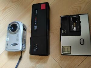 Kodak Disc 4000 Vintage Camera,Sony cybershot,Boots hq teleflash UNTESTED