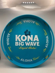 Neu Kona Big Wave Flüssigkeit Aloha 12,5" rund blau Kunststoff Tragetasche Werbung - Bild 1 von 2