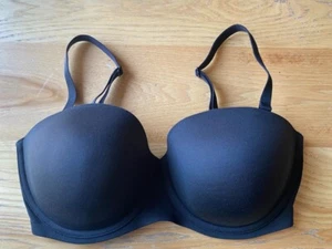 Victoria's Secret Bra New Black 36DD Lined Strapless VTG - Picture 1 of 6