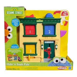 2010 Playskool Sesame Street Hide N Seek Pals Elmo with Sounds Pop Out Doors Toy - Picture 1 of 3