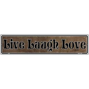Live Laugh Love Novelty 24"x5" metal street sign plaque Home Door Garage Wall - Picture 1 of 1