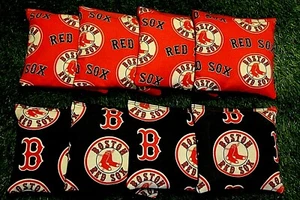 Cornhole Bean Bags Set of 8 ACA Regulation Bags BOSTON RED SOX - Picture 1 of 2