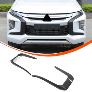 ABS Matte Black Side Front Bumper Cover Trim For Mitsubishi L200 Triton 2019-23 - Picture 1 of 22