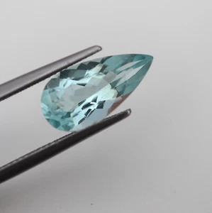 4,2 Cts16x8,2x6 mm Natural Azul Verdoso Aguamarina Corte Pera Bonito Brillo - Imagen 1 de 5