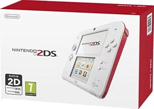 Nintendo Handheld Console 2DS White Red With Stylus Very Good Portable System 6E - Picture 1 of 4