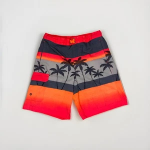 Boys Orange Palm Trees Swim Suit Size Large - Picture 1 of 3