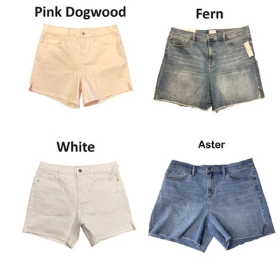 Pantalón corto Jessica Simpson para mujer tiro alto calce relajado abertura lateral Foto 1 de 3