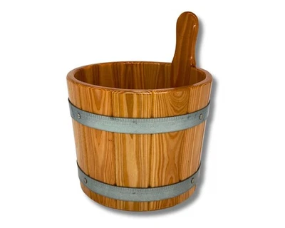 Sauna Aufgusskübel Saunakübel Saunaeimer Eimer Lärche hygieneversiegelt 5 Liter - Bild 1 von 4