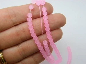180 rosa Perlen 4mm Milchglas B130 - Bild 1 von 2