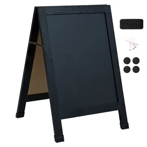 30" x 20" A-Frame Chalkboard with Chalk and Eraser - Black by Sunnydaze - Picture 1 of 9