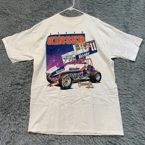 NWOT Vintage 90s Steve Kinser Racing Sprint Dirt Arizona Tee Shirt Mens XL Neon - Picture 1 of 10