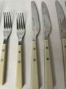 Food Network Besteck Edelstahl mit elfenbeinfarbenen Griffen 15 Teile - Bild 1 von 11