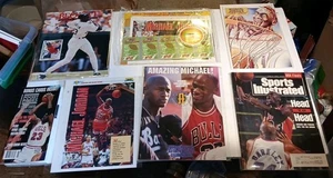 Vintage Michael Jordan Magazin Posten 5 + 2 Jordan Sportseiten (eine versiegelt) - Bild 1 von 17