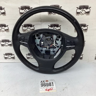 2011–2016 BMW F10 528i 535i 550i Steering Wheel Black Leather OEM - Image 1 of 4