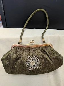 Olive Green Evening Handbag - Picture 1 of 6