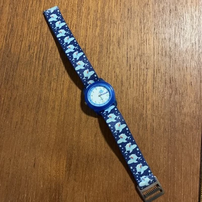 Timex Kid's Time Machines Elastic Watch Shark Themes Blue Tone Needs New Battery - Image 1 of 3