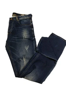 Pantalones de mezclilla para hombre Diesel Sleenker elásticos ajustados azules W32 L32 desgastados - Imagen 1 de 16