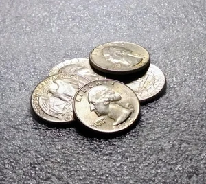 90% SILVER WASHINGTON QUARTERS $1.25 - 5 Coins Random Year 1937-64 NO RESERVE 2 - Picture 1 of 1