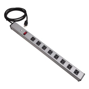 Wiremold UL300BC Power Strip, 8-Outlet, 2ft Length, 15A 120VAC 60Hz, NEMA 5-15R - Picture 1 of 7