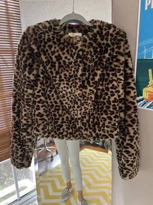 Chaqueta de leopardo de piel sintética Boden para mujer talla 2 Foto 1 de 4