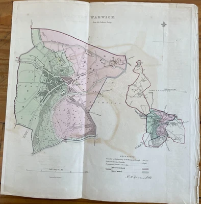 MAPA ANTIGUO LEY DE REFORMA DAWSON DE WARWICK 1832 Foto 1 de 4