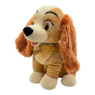 Disney Store Dama Peluche Dama Vagabundo Grande 20” Peluche Estampado Oficial Juguete Perro Foto 1 de 4