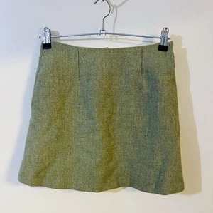 Gonna tweed 100% lana magazzino taglia UK 10 - Foto 1 di 4