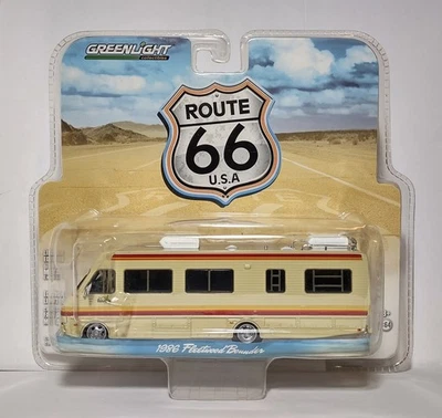 Casa rodante Fleetwood Bounder Greenlight Route 66 EE. UU. 1986 escala 1/64 metal grande pesado  Foto 1 de 2