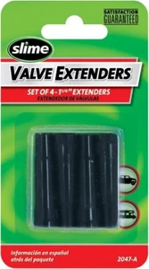 EXTENSORES DE VÁLVULA SLIME (Juego de 4) 1,25 pulgadas de largo negro - Imagen 1 de 1