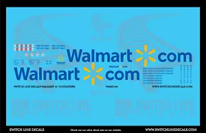 N Maßstab Walmart 53' Container Aufkleber Set - Bild 1 von 1