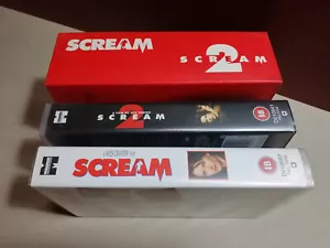SCREAM 1, 2 & 3 - ULTRA RARE Box Set Vhs Issue's - Wes Craven's - CULT HORROR'S - Picture 1 of 7