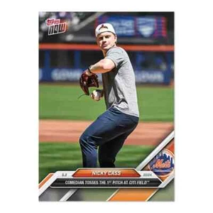 NICKY CASS 2024 Topps Now MLB #150 1st Pitch Comedian New York Mets - Bild 1 von 2