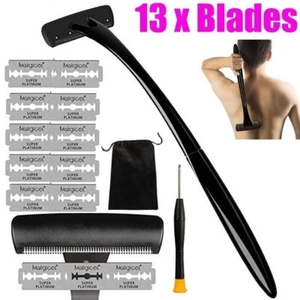 Man Back Razor Shaver Groomer Body Hair Removal Trimmer Long Handle Manscaping - Picture 1 of 11