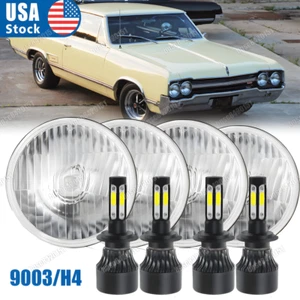 DOT For Oldsmobile 442 98 F85 Cutlass 4PCS 5 3/4" 5.75 LED Headlights HI/LO DRL - Picture 1 of 15